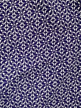 Darjoni Women’s Printed Flowy Pants in Blue and White, Size Medium